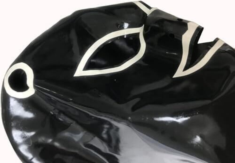 7868 Latex Hood with Double Hair Holes,Handmade Latex Masks,Suitable - Picture 4 of 7